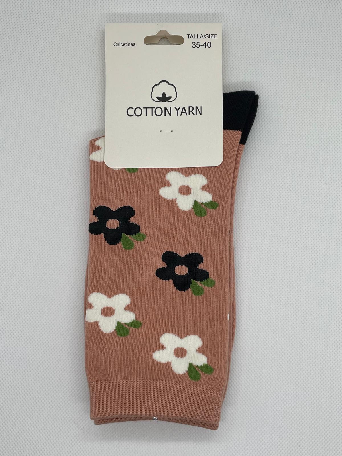 Calcetines nude flores