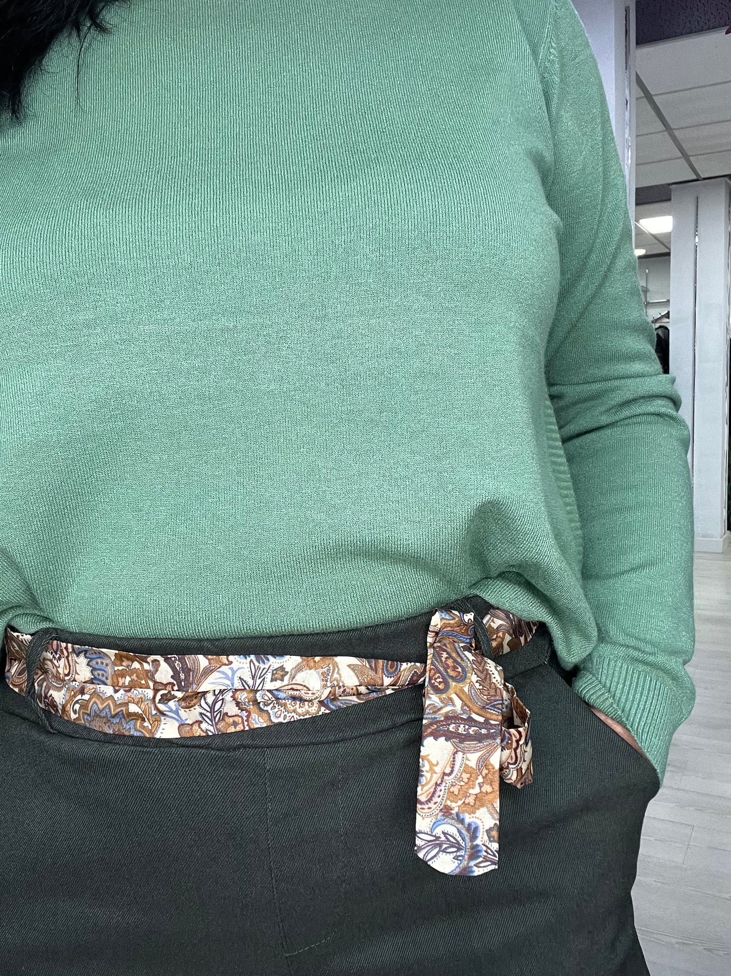 Pantalón elástico verde Bella