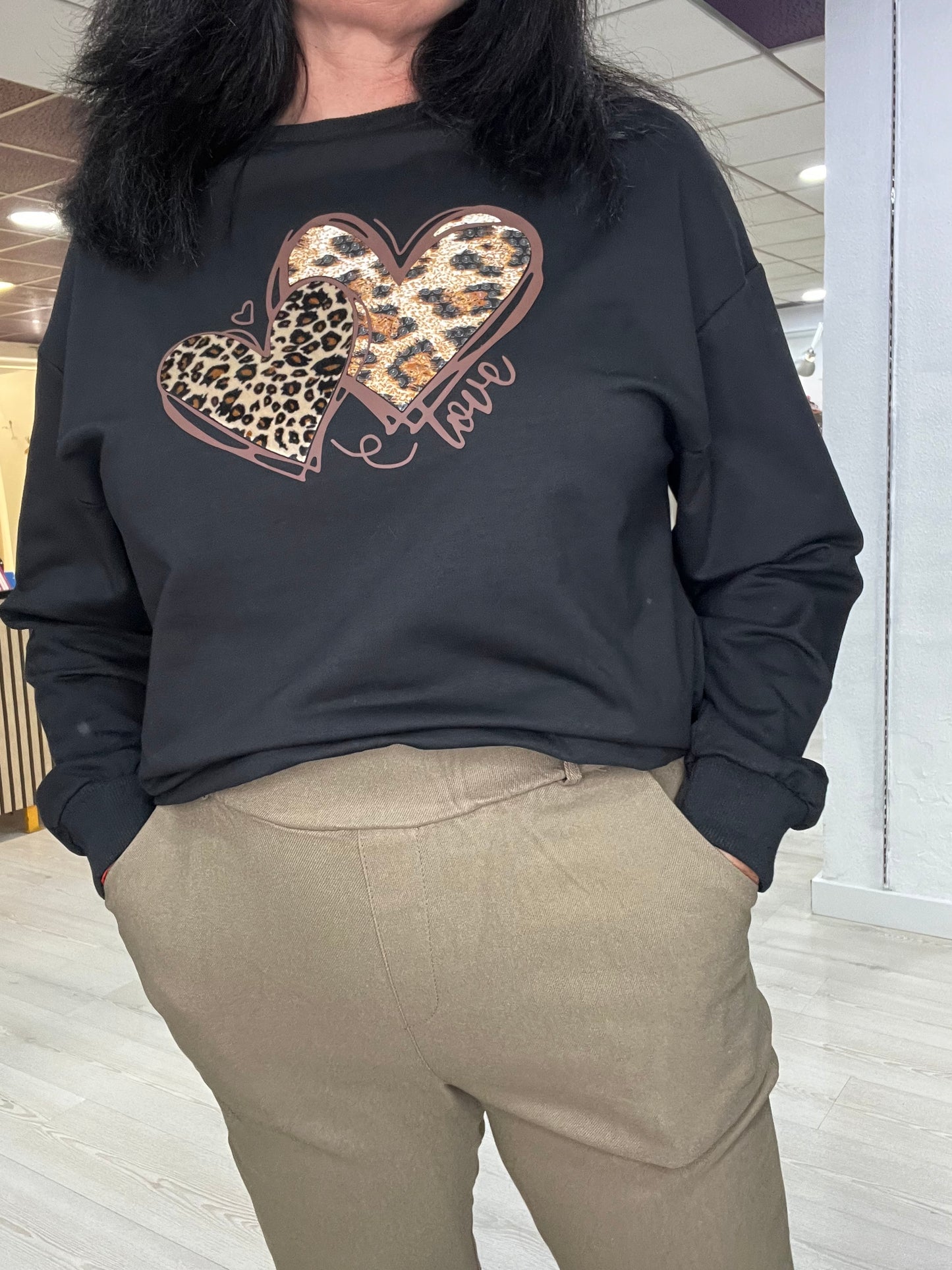 Pantalón elástico kaki Bella