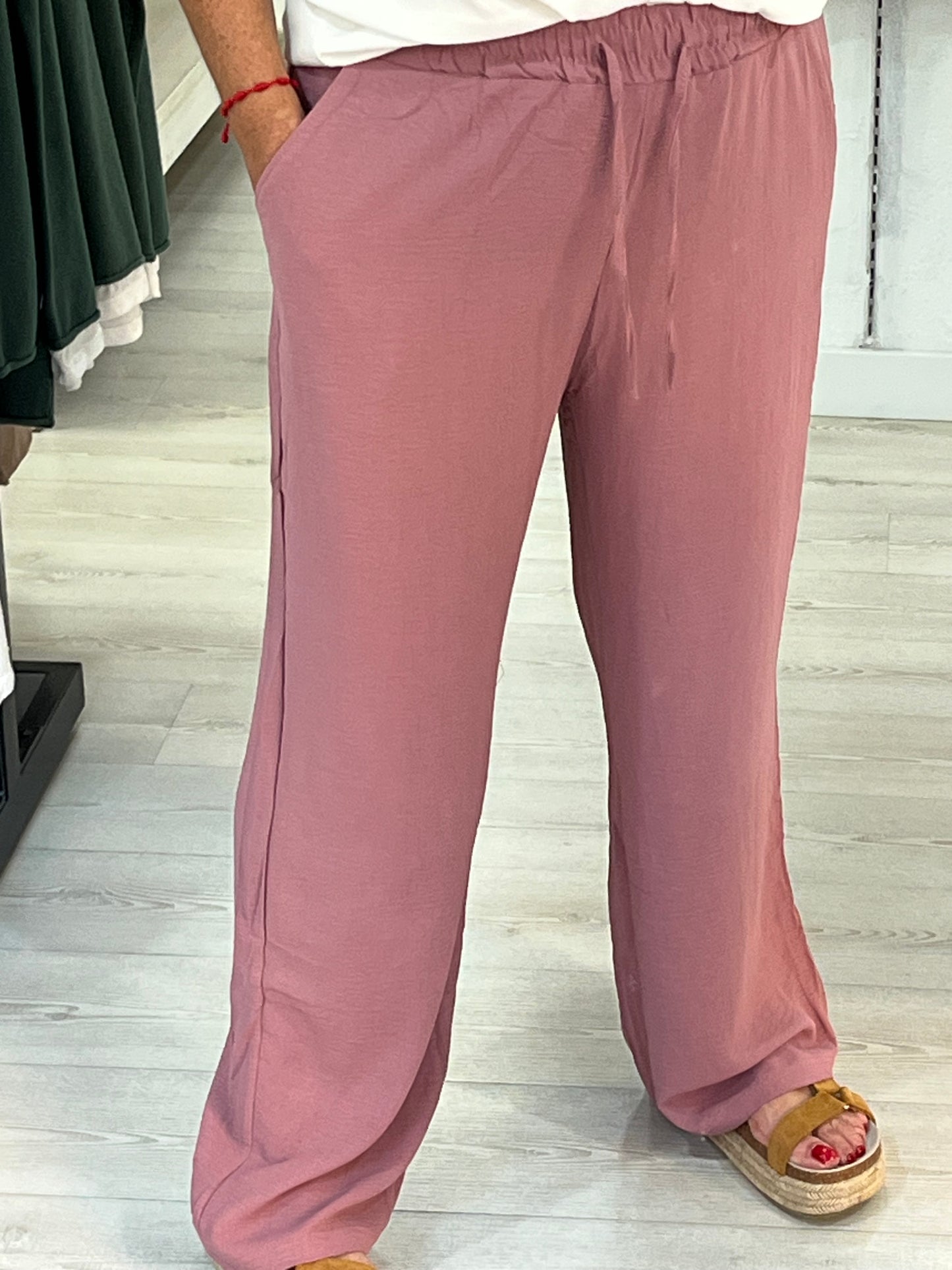 Pantalón fluido rosa Tiana