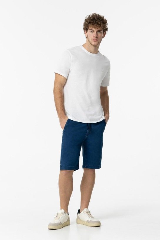 Bermuda denim medio Índigo