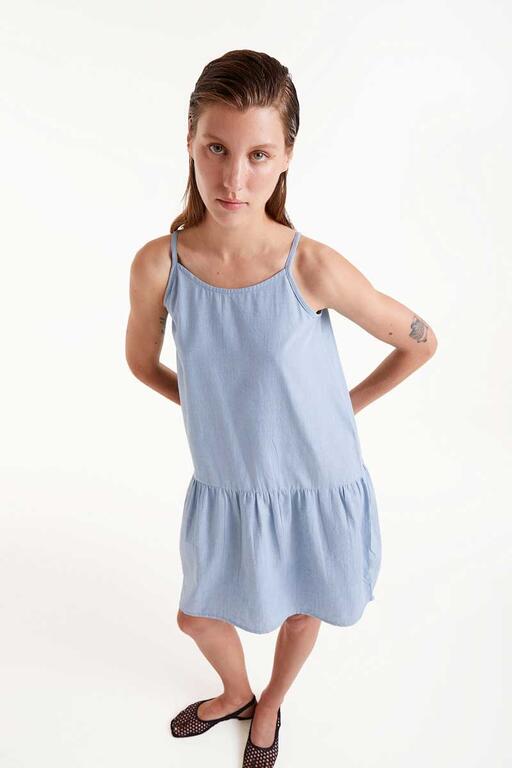 Vestido fluido Denim