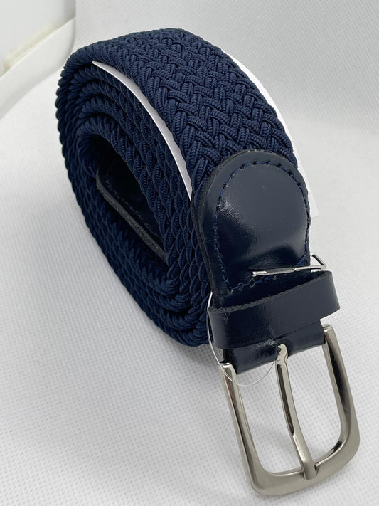 Cinturón trenzado azul marino