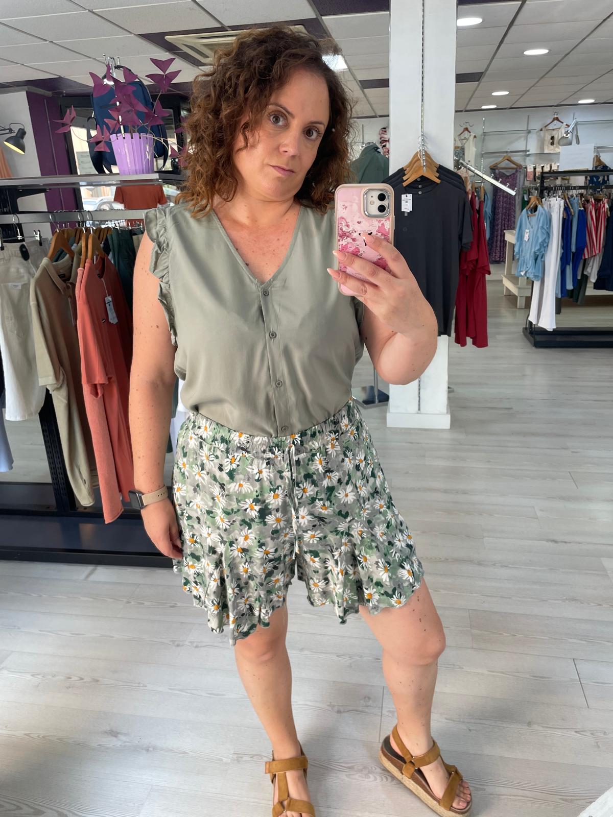 Camisa lisa verde Tajo