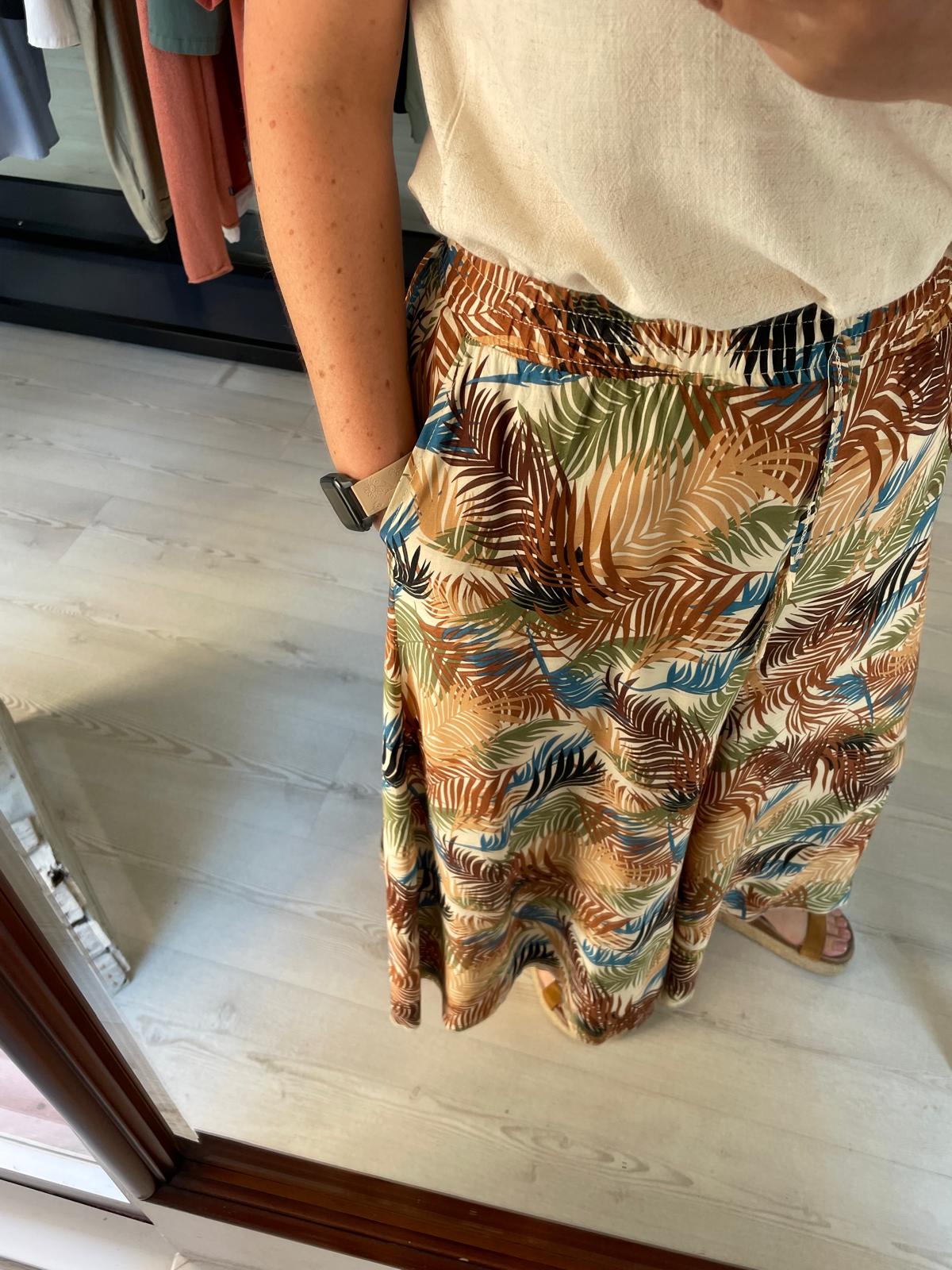 Pantalón tropical beig Elsa