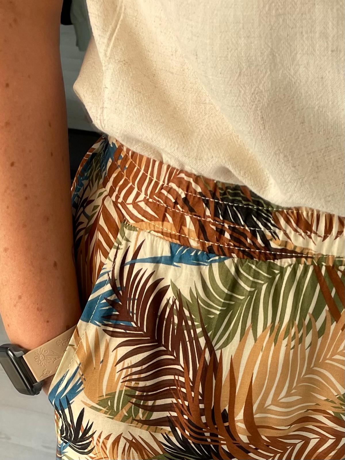 Pantalón tropical beig Elsa