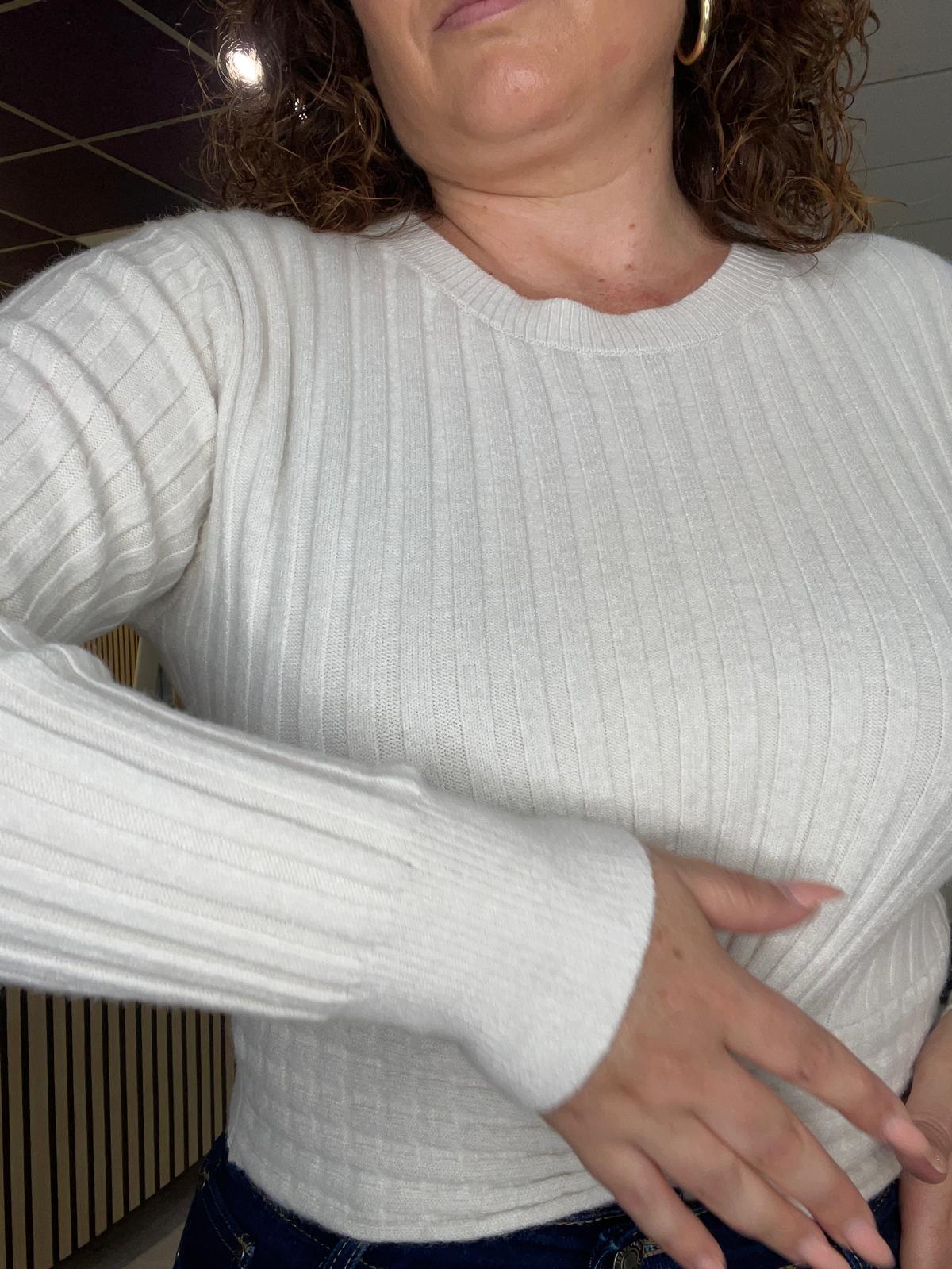 T-M/L👉Jersey de nudo blanco Mariona