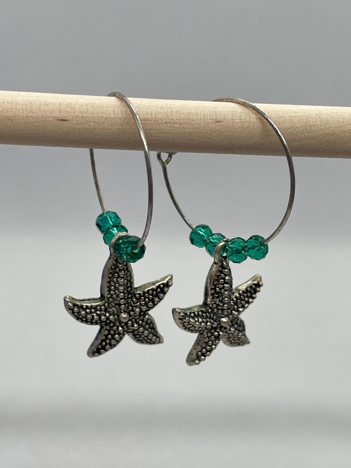 Pendientes aros estrella de mar