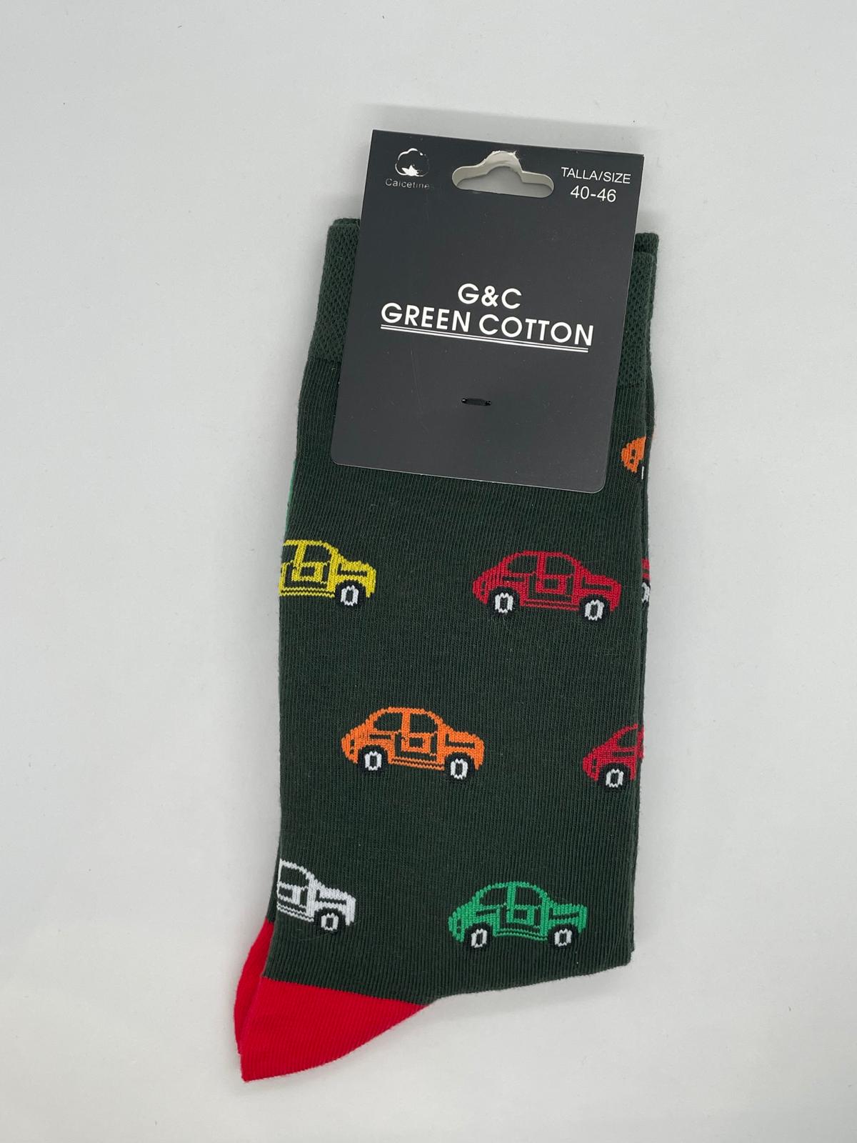 Calcetines verde coches