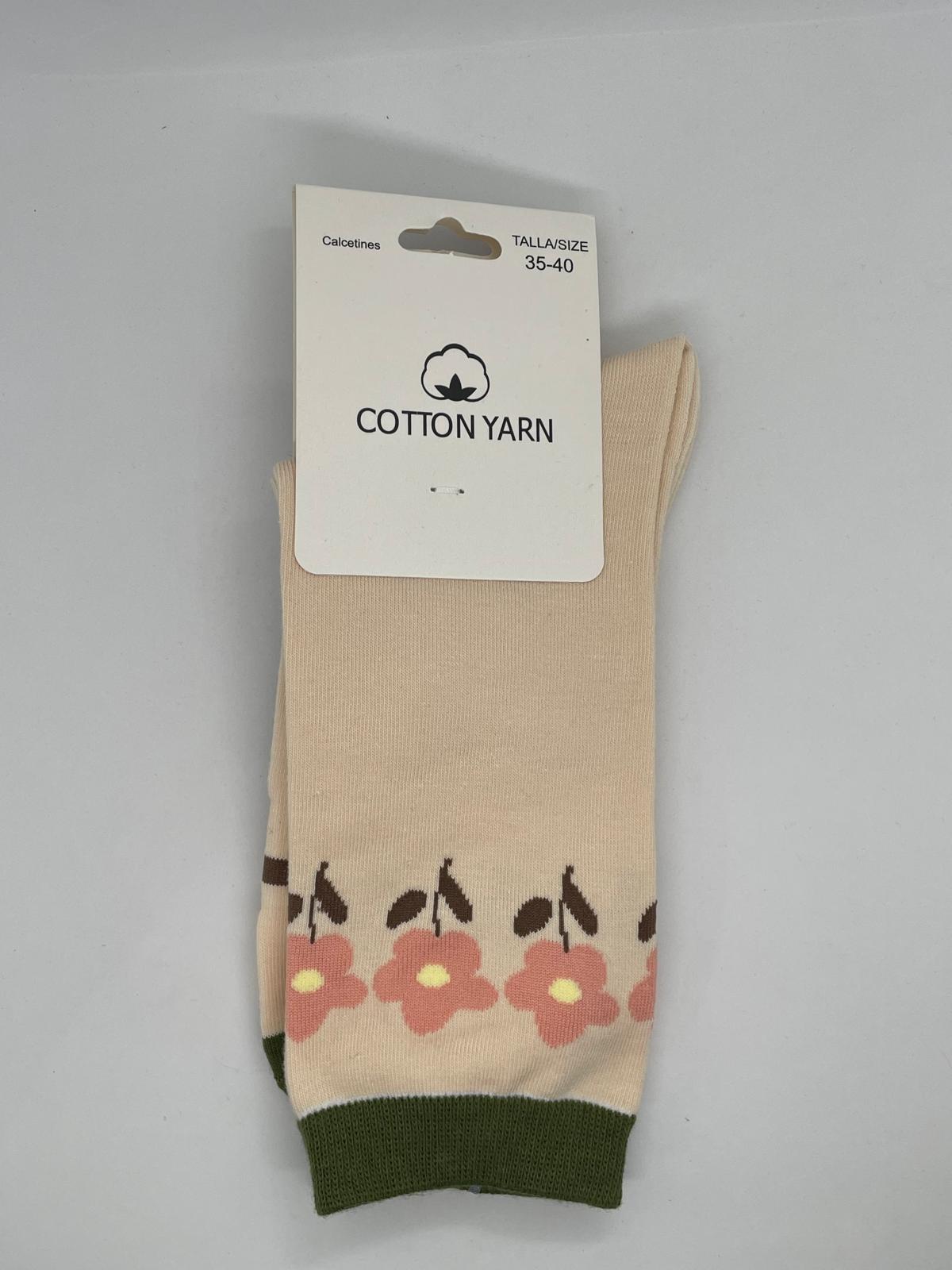 Calcetines flores romance