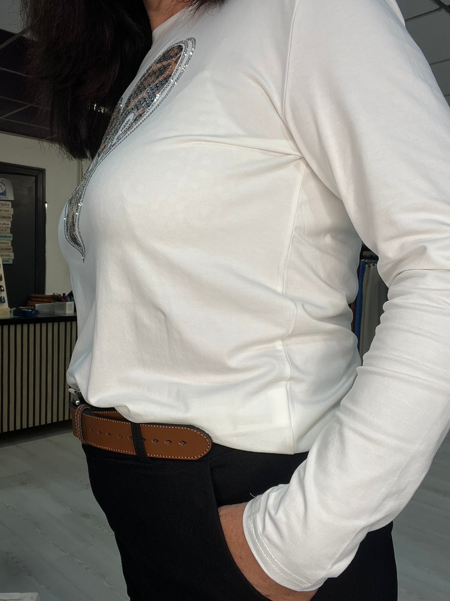 Pantalón elástico negro Bella