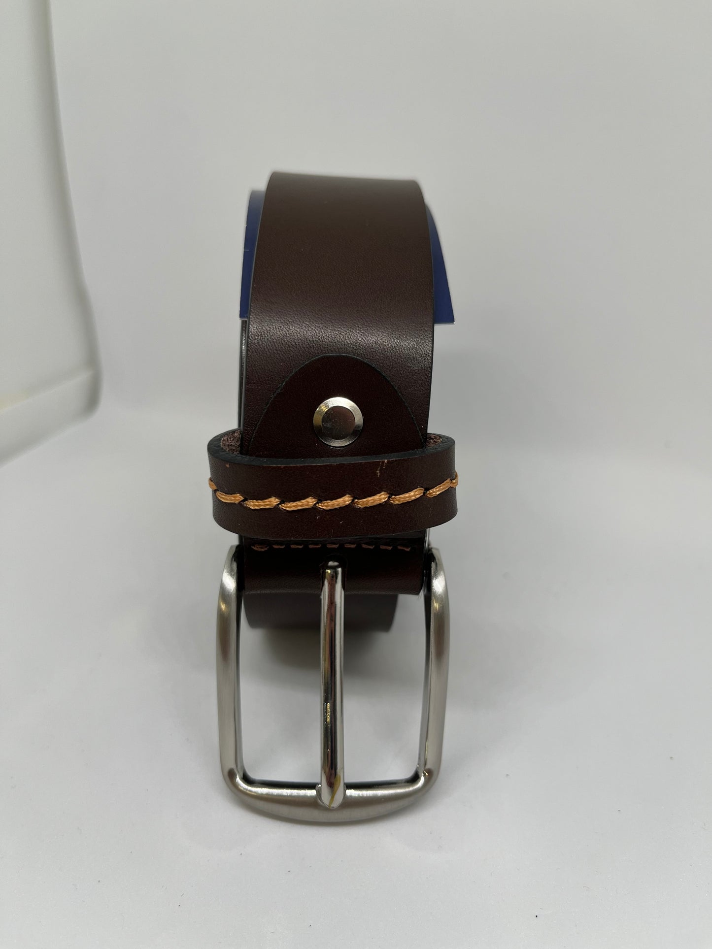 Cinturón Vaquetilla Raya marrón