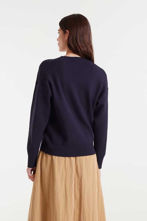 Jersey navy Big Flower