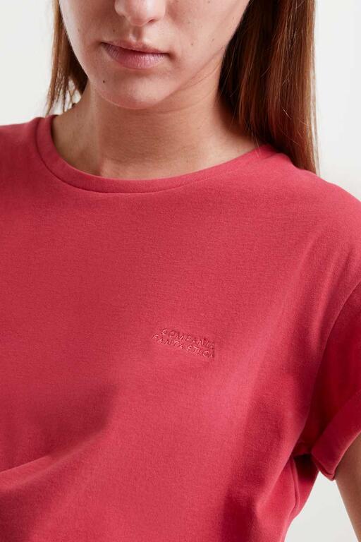 Camiseta de algodón roja