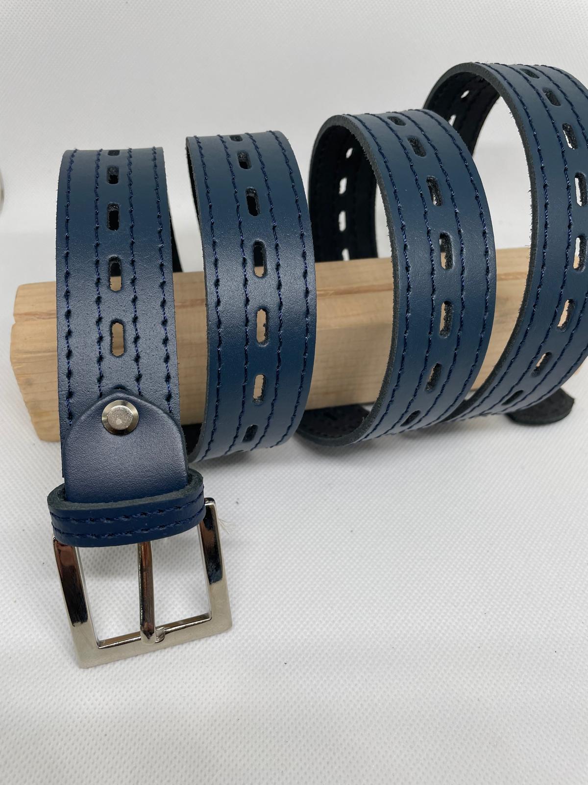 Cinturón Navy perforado ancho 10-133cm