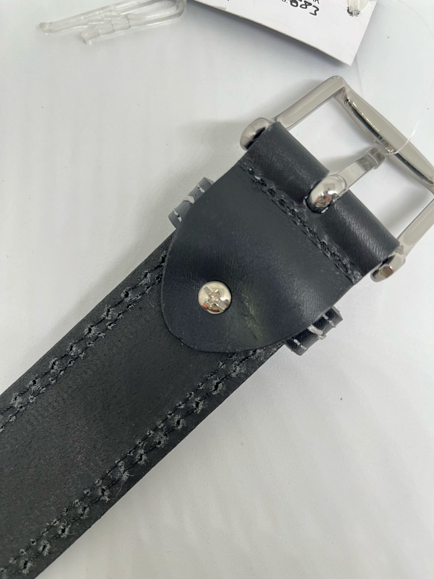 Cinturón Vaquetilla pespunte negro