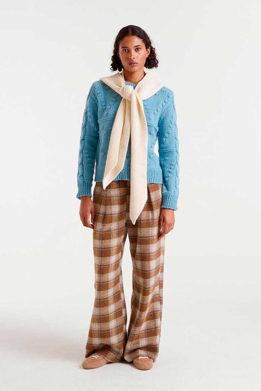 Jersey trenzado azul