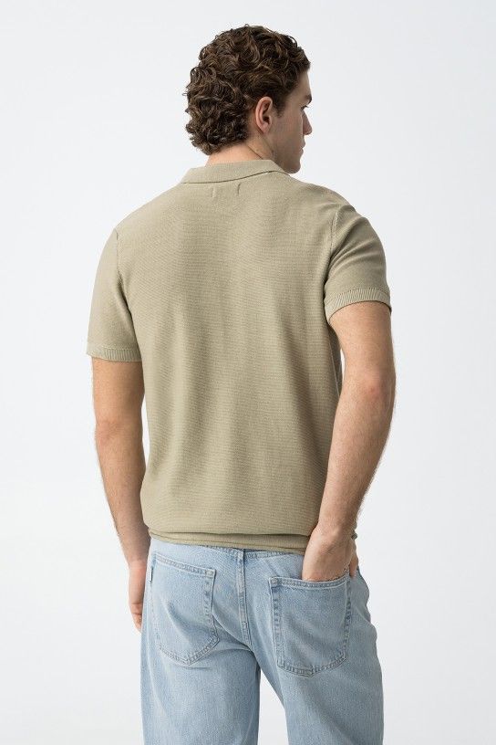 Polo de punto beig Lewis