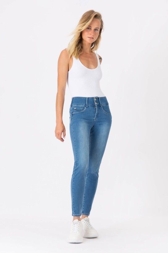 Vaquero Push up azul desgastes 230