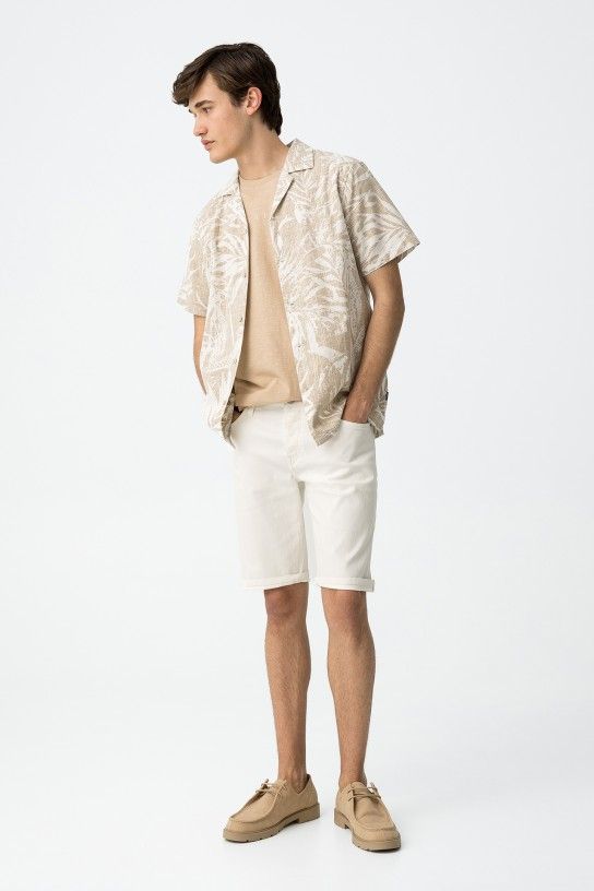 T-L.👉Bermuda slim  BLANCO