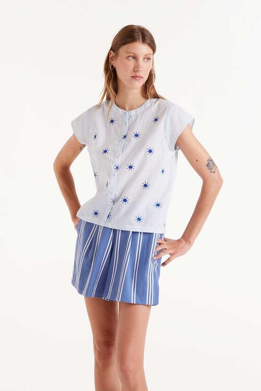 Camisa azul Soles