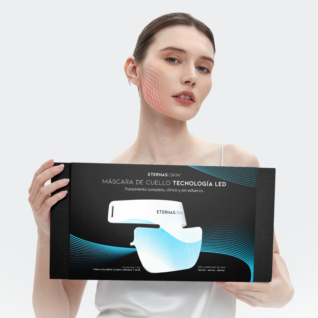 Máscara LED Infrarroja Profesional Cuello y Escote - 850nm Silicona de Grado Médico