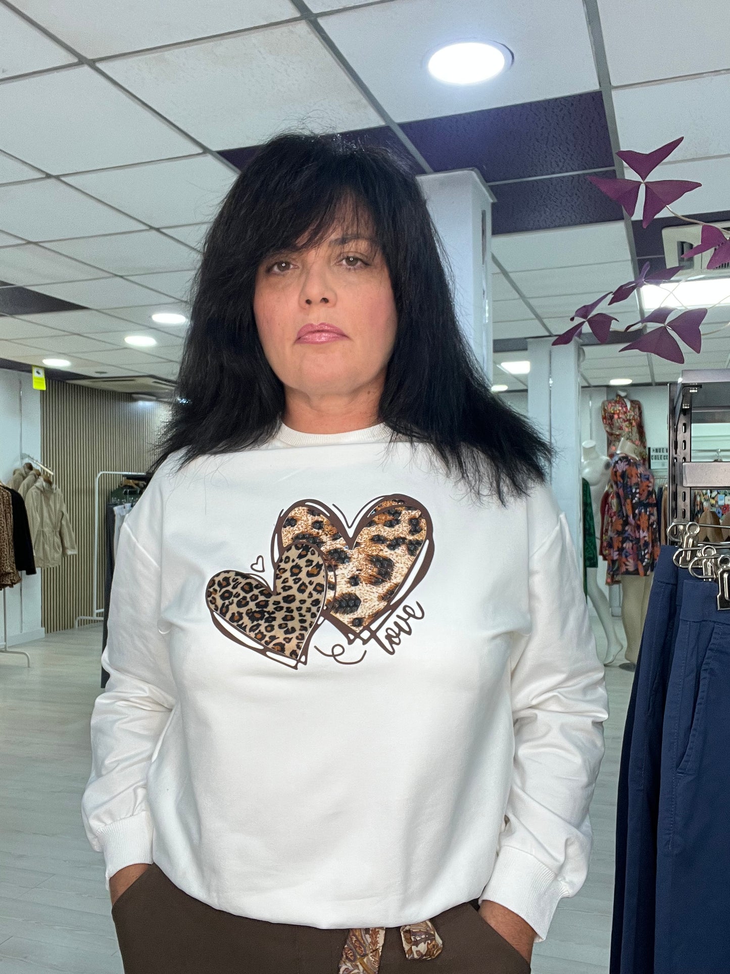 Sudadera blanca Tiger