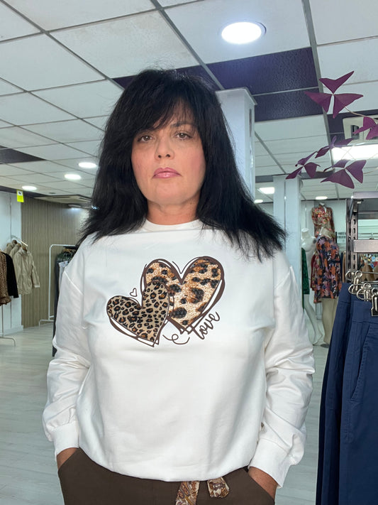 Sudadera blanca Tiger