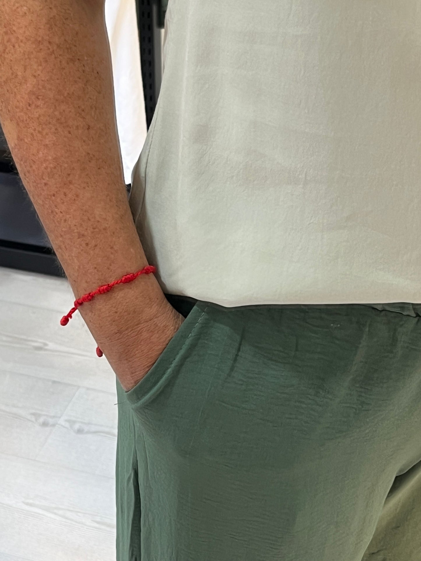 Pantalón fluido verde Tiana