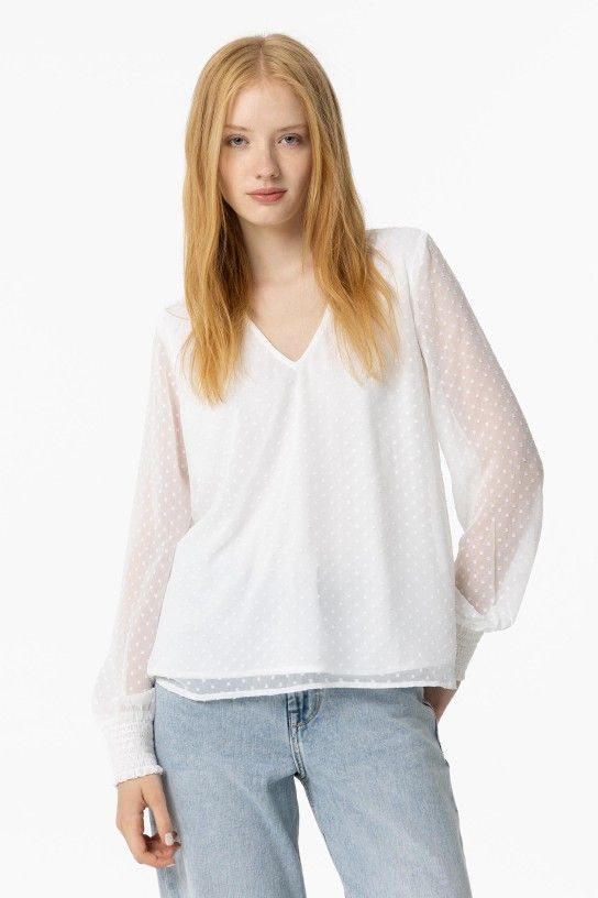 Blusa plumeti blanca Lua