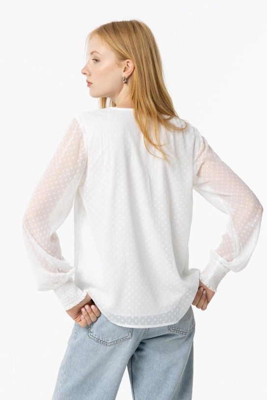 Blusa plumeti blanca Lua