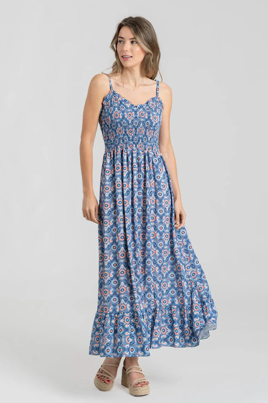 Vestido largo azul Massima