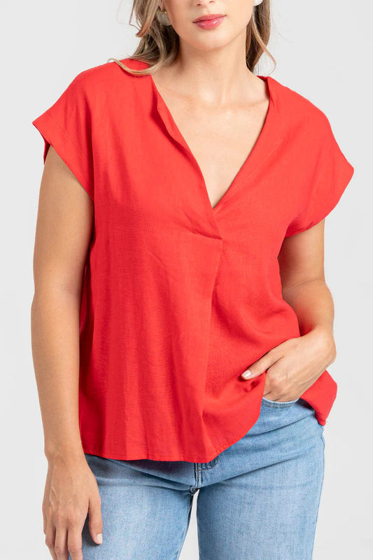 Blusa roja Lino