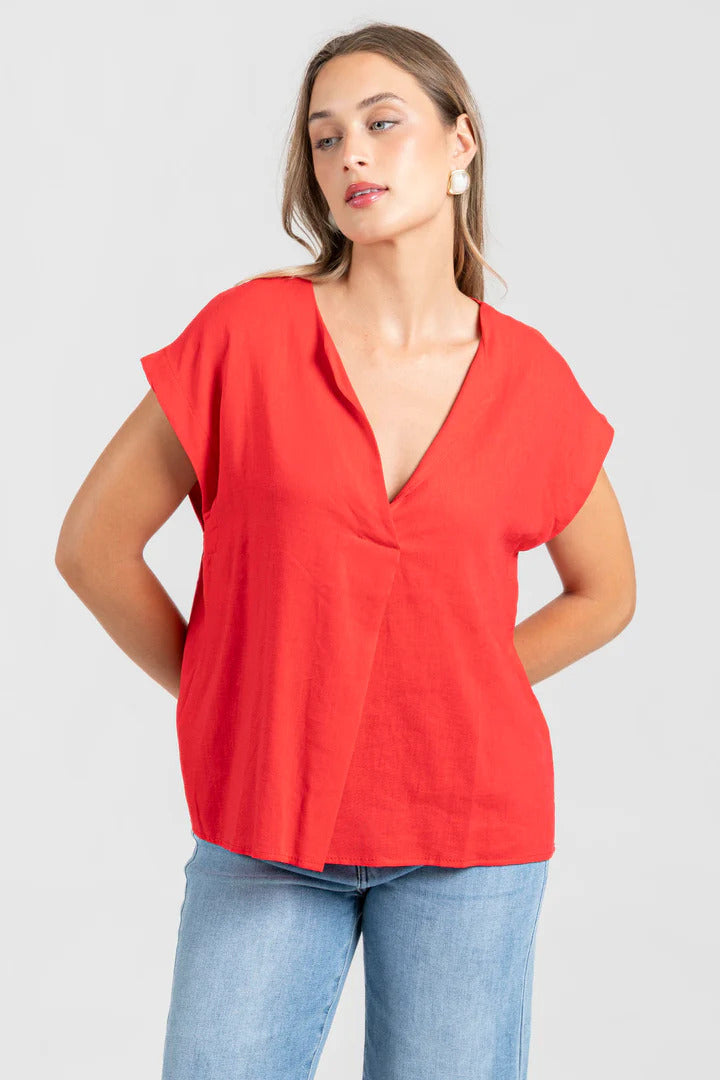 Blusa roja Lino