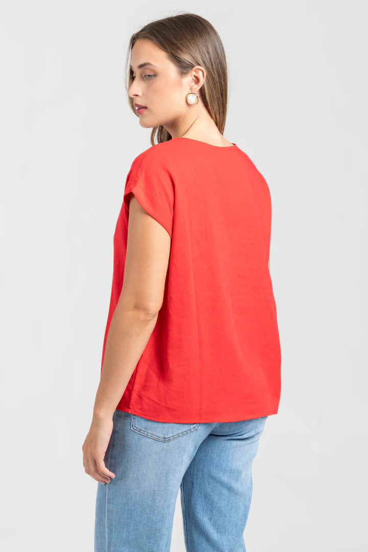 Blusa roja Lino
