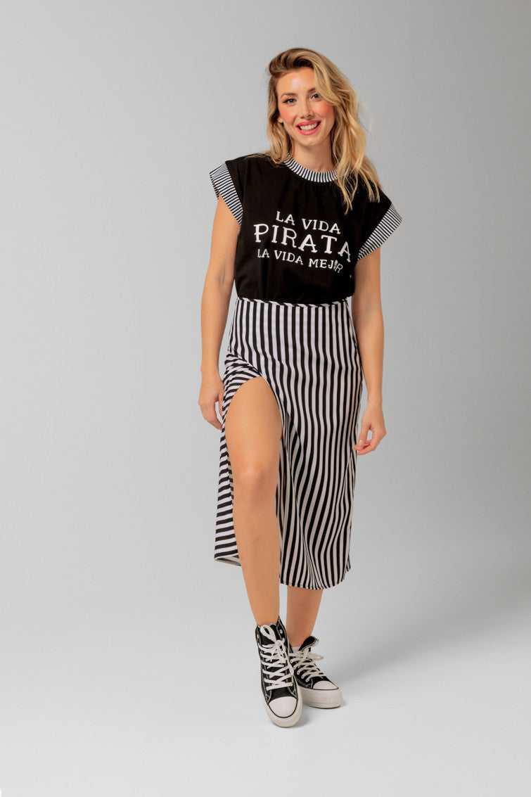 Falda midi La Vida Pirata