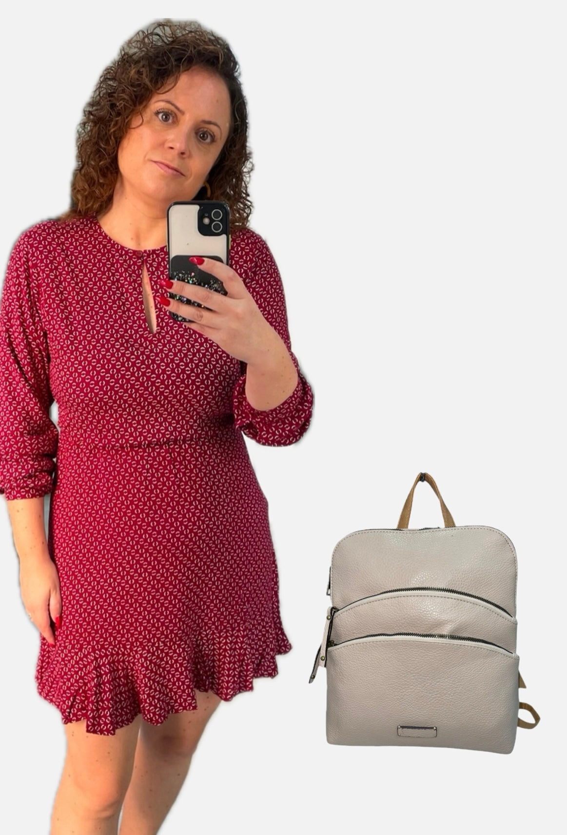 ⚡ Flash vestido Giovanna y Mochila Cremi