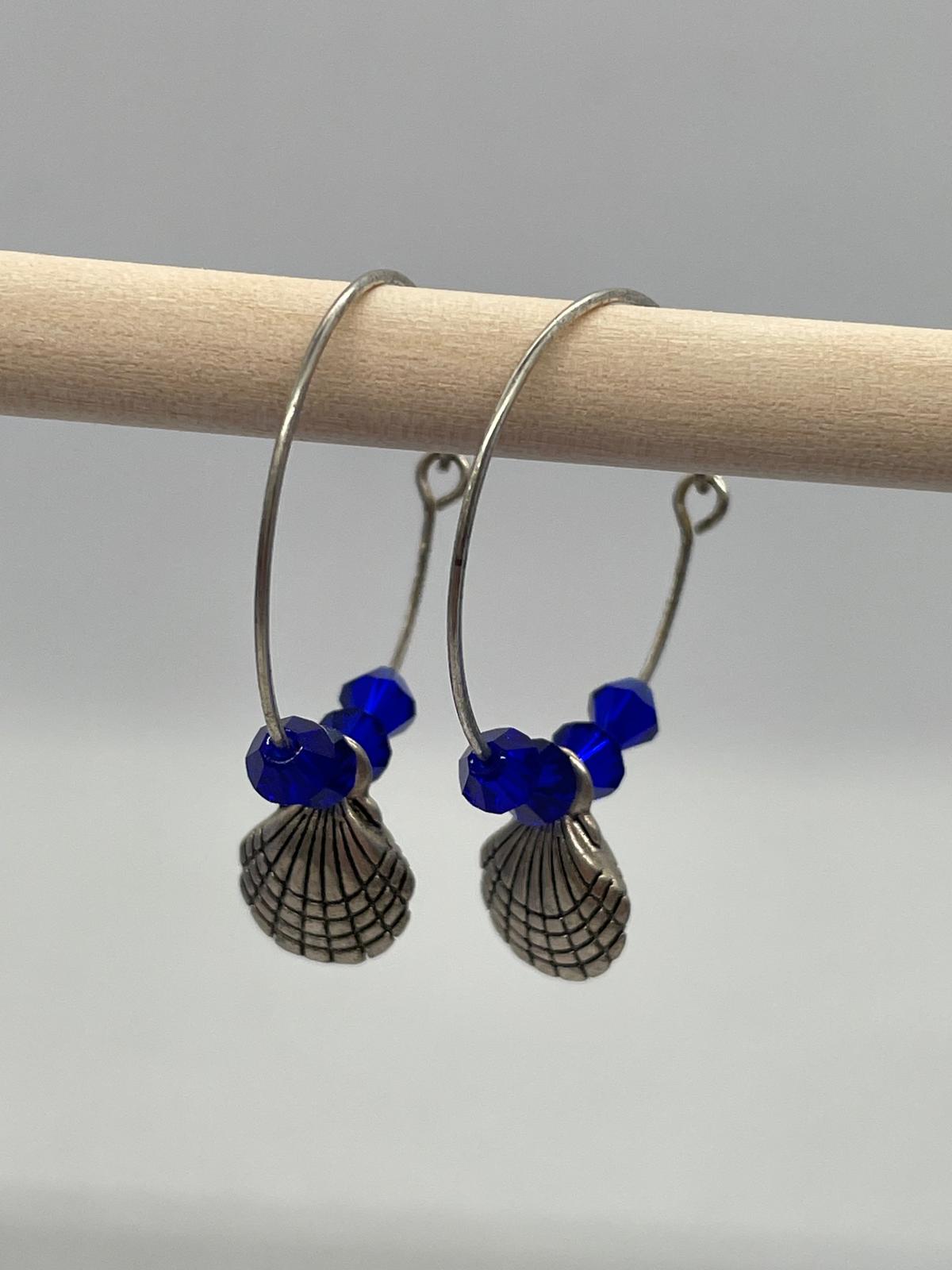 Pendientes aros concha