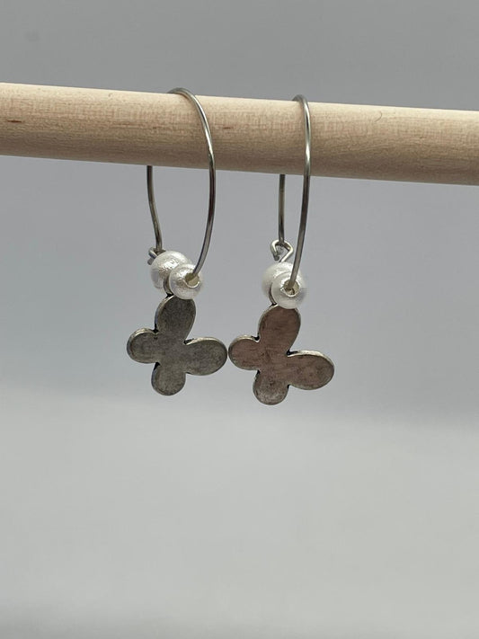 Pendientes aros mariposa