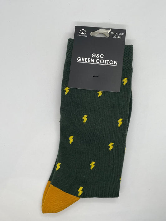 Calcetines  verde rayos