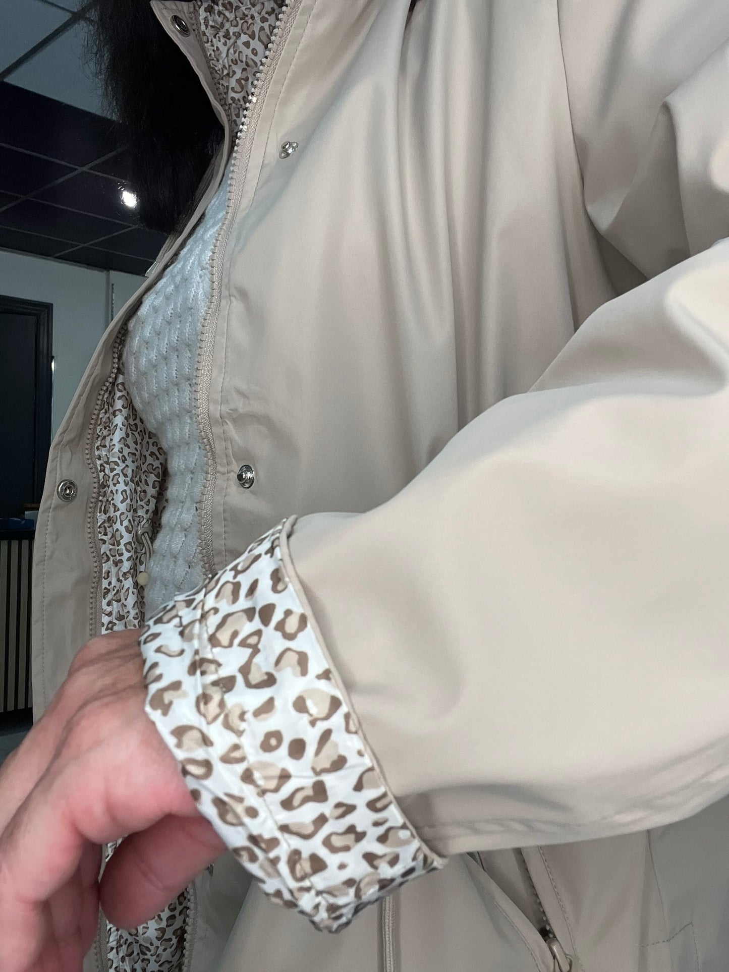 Parka beig reversible Parker