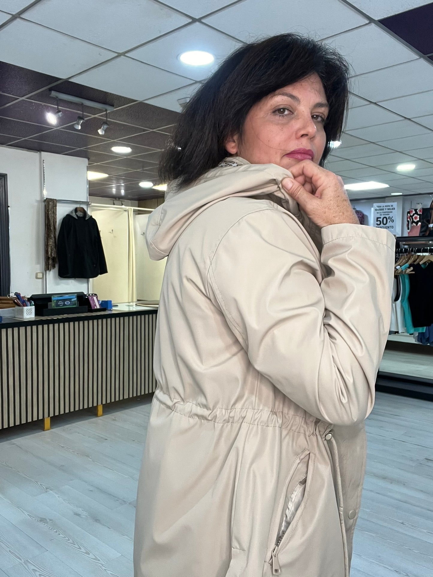 Parka beig reversible Parker