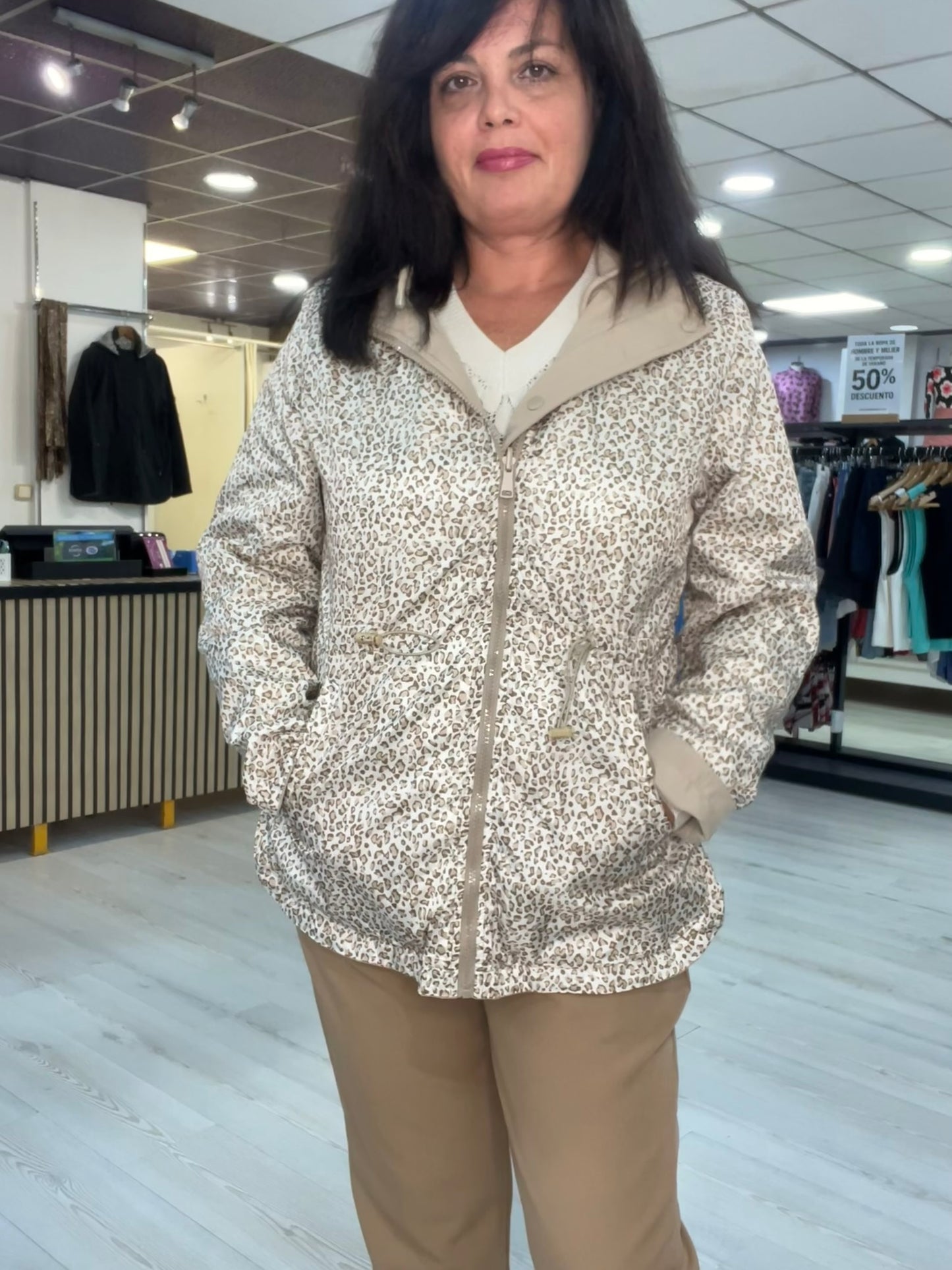 Parka beig reversible Parker