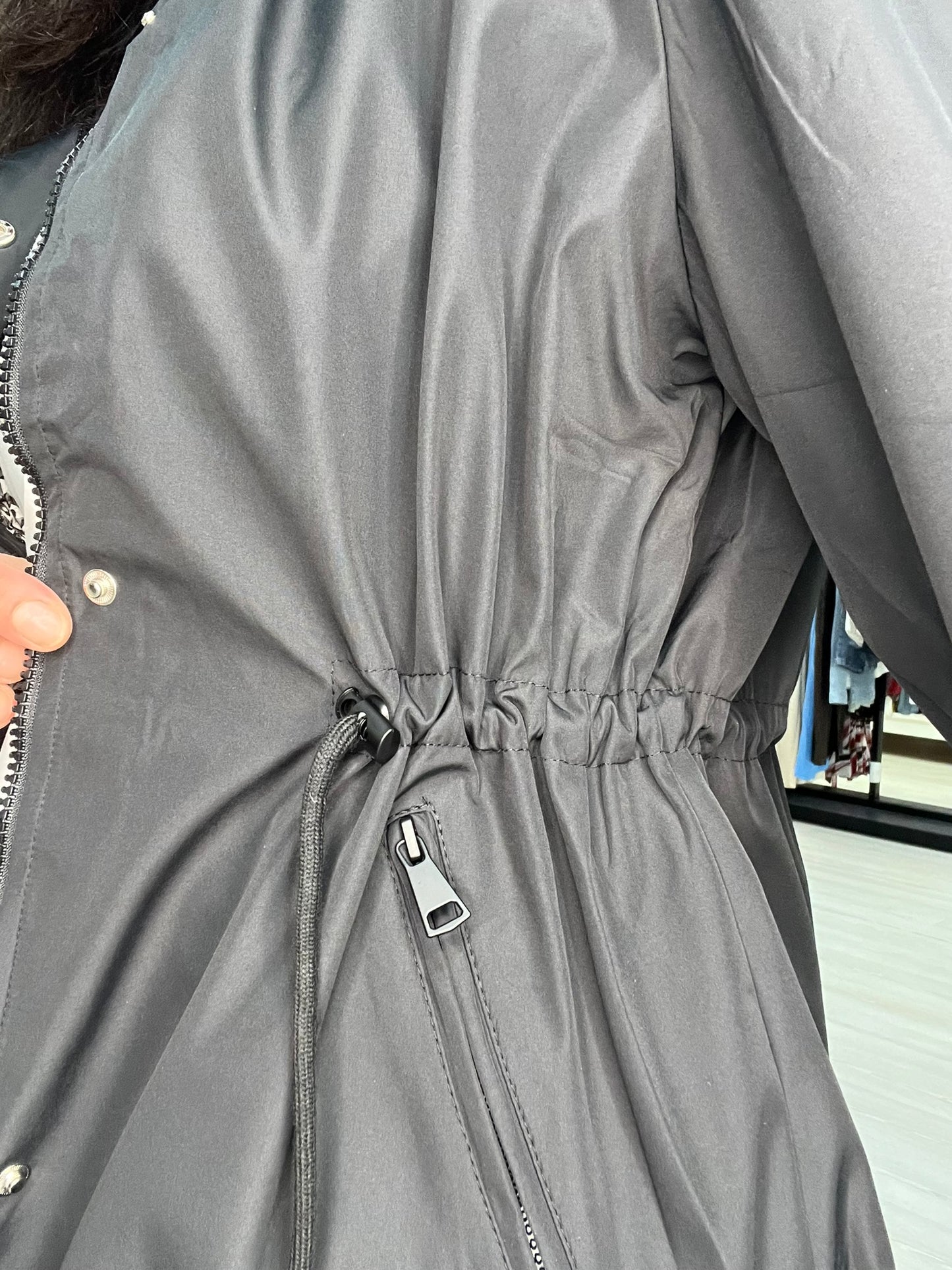 Parka negra reversible Parker