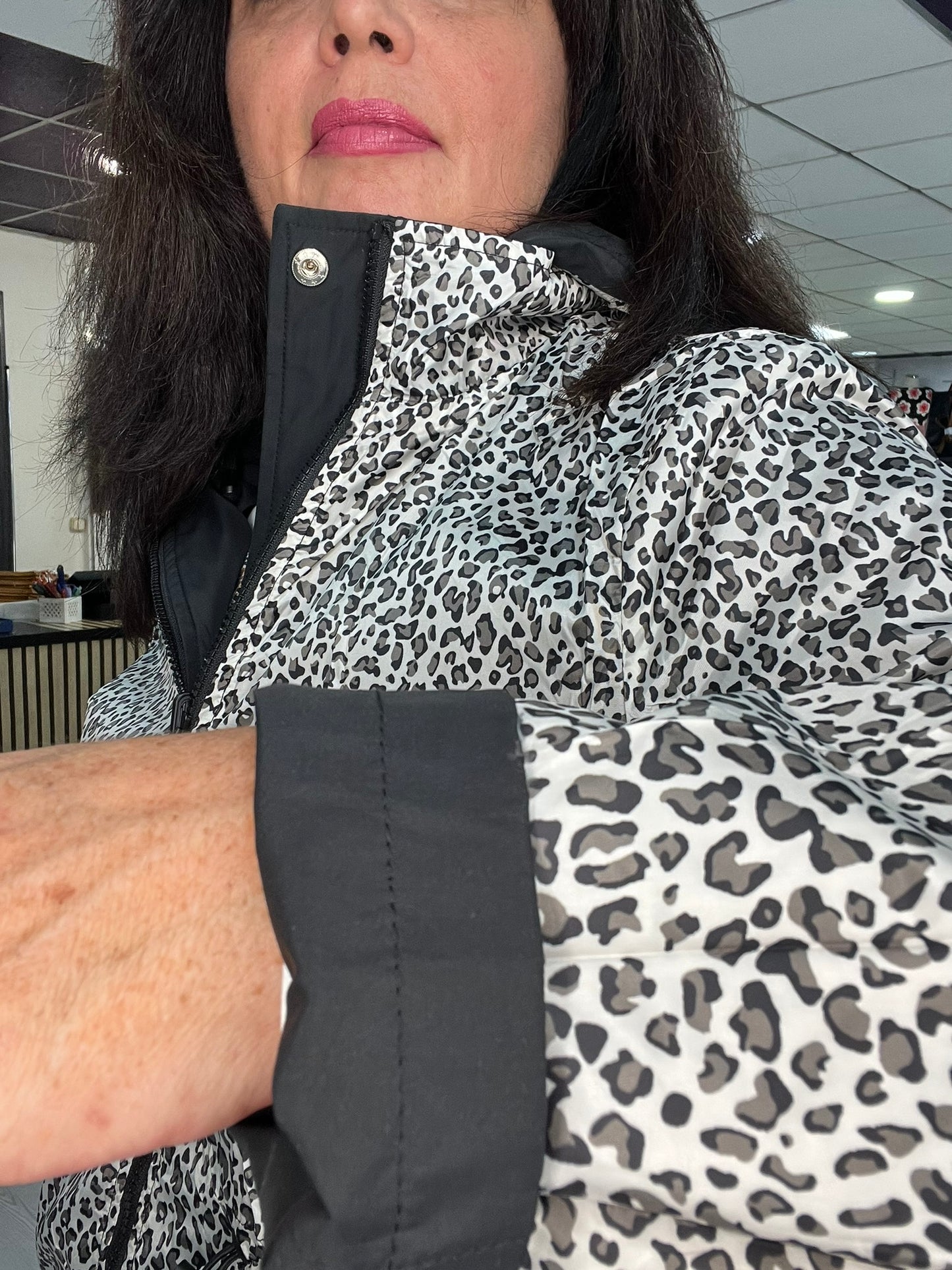 Parka negra reversible Parker