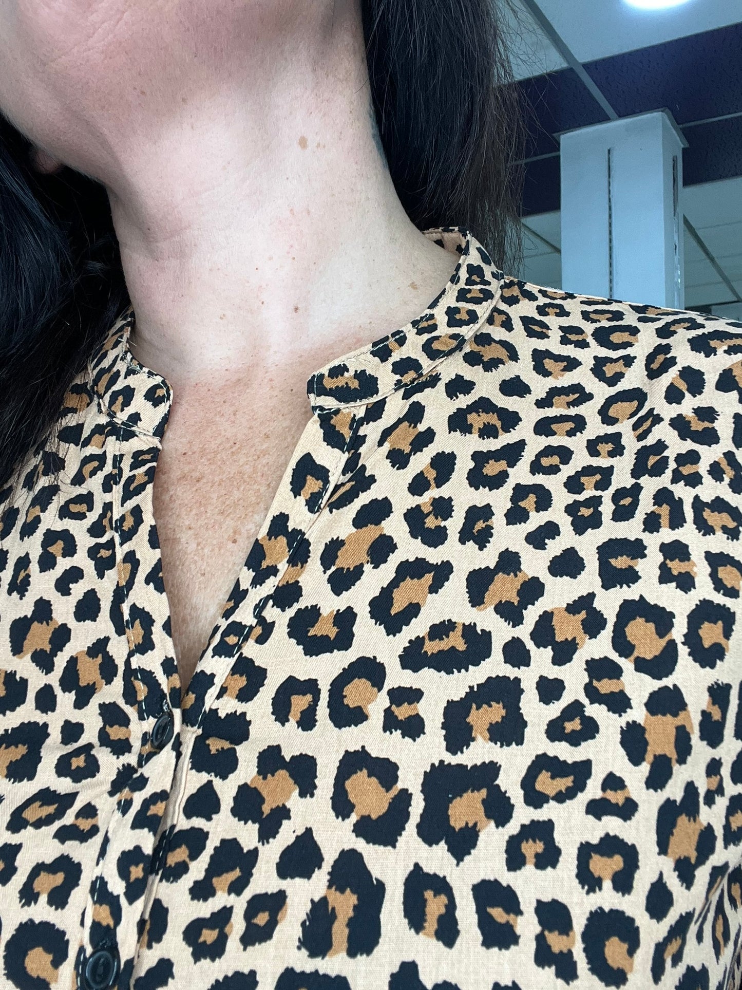 Blusa  viscosa animal print Tiger