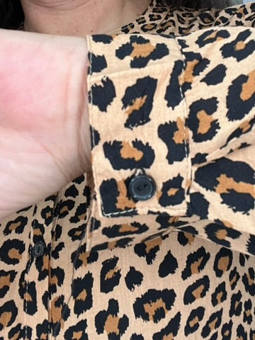 Blusa  viscosa animal print Tiger
