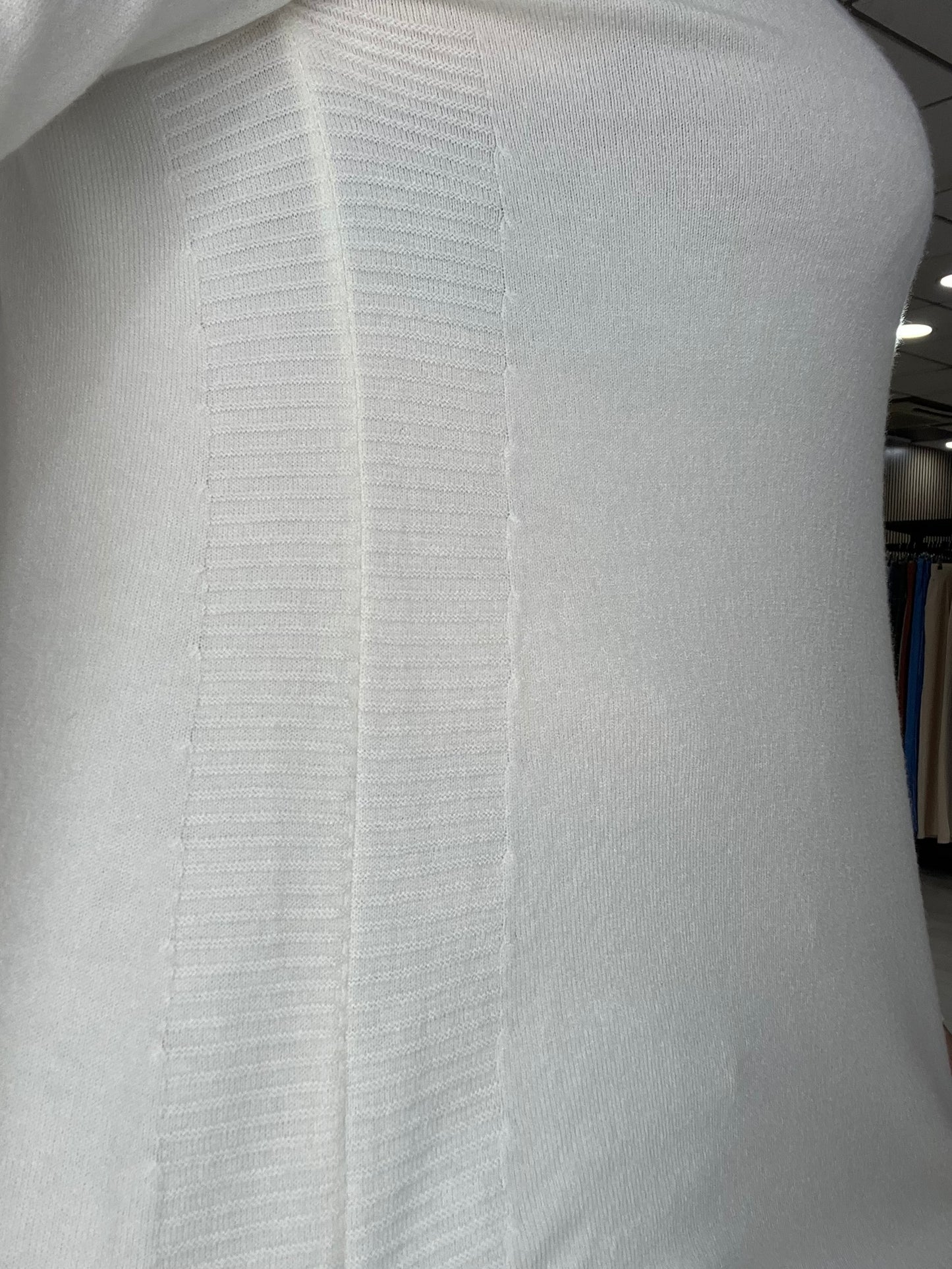 Jersey suave con aberturas laterales blanco Siloa