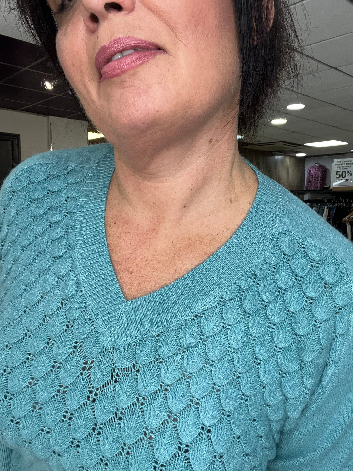 Jersey turquesa Rosalía