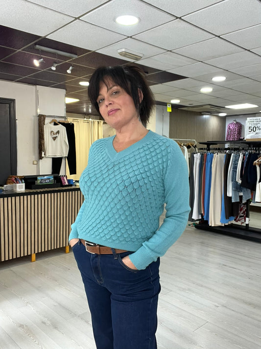 Jersey turquesa Rosalía